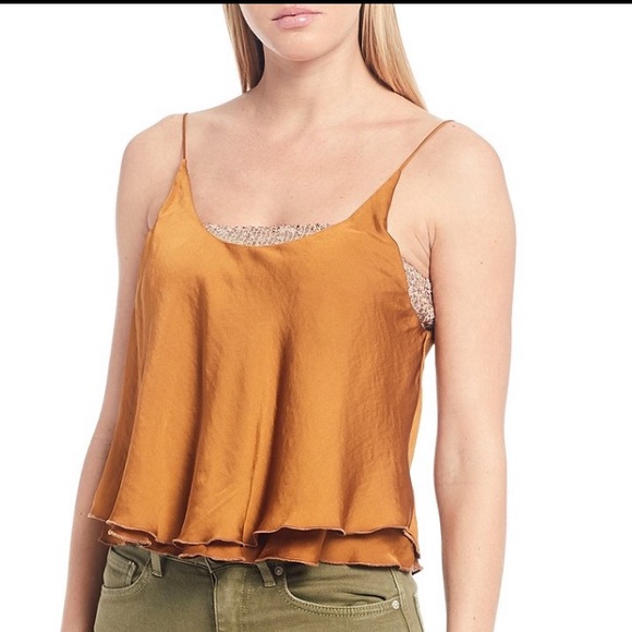 Free People Tops - Free People Woven Turn It On Sequin Detail Cami